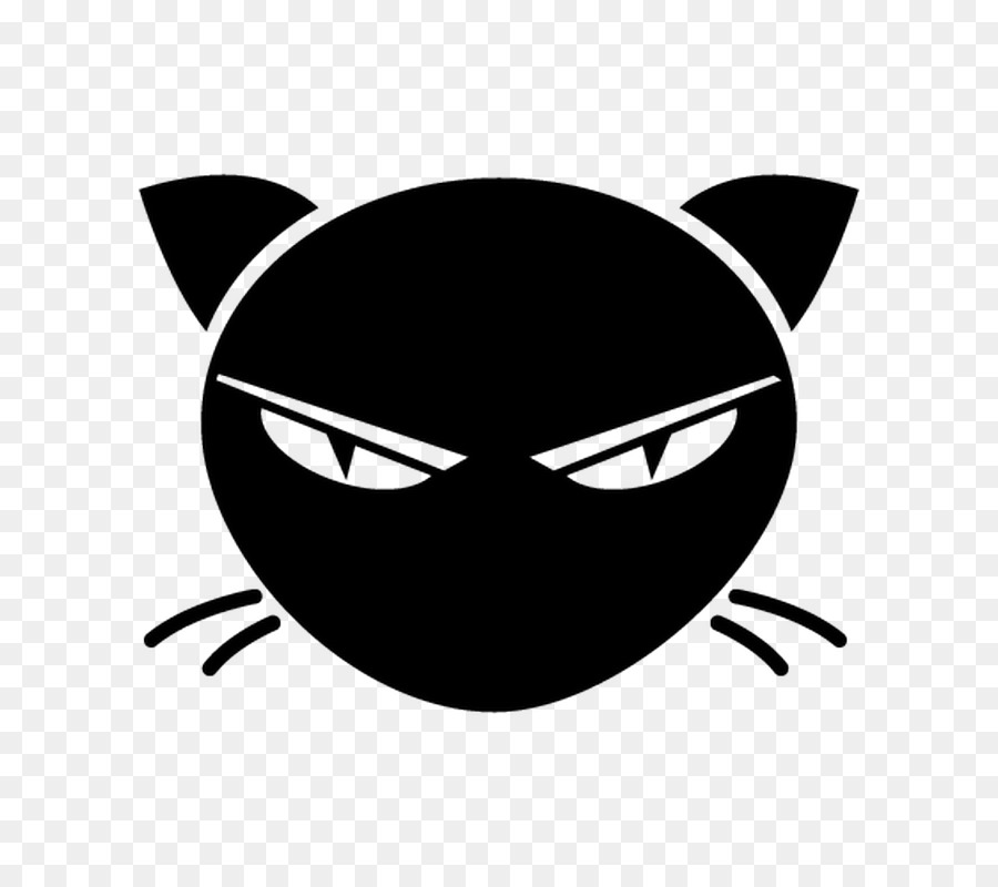 Whiskers Black cat Decal Clip art - Cat png download - 800*800 - Free Transparent Whiskers png Download.