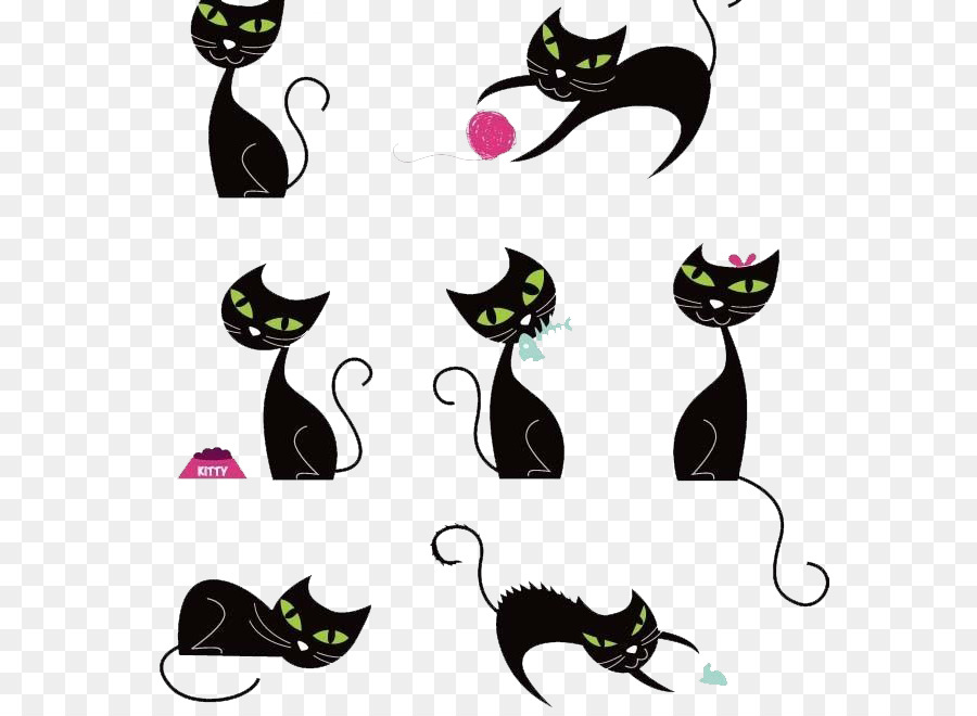 Le Chat Noir Black cat Silhouette - Cat Creative illustration png download - 629*652 - Free Transparent Le Chat Noir png Download.