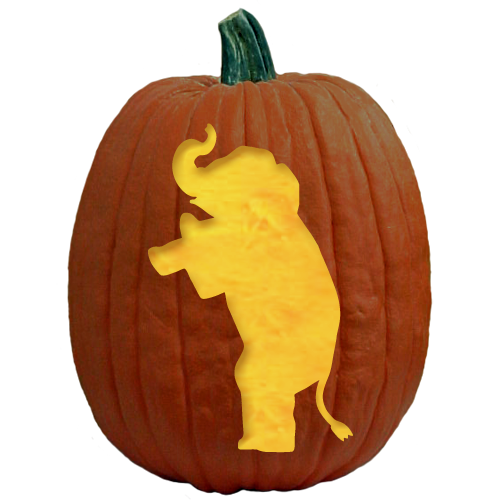 Jack-o'-lantern Pumpkin Carving Stencil Pattern - elephant motif png ...