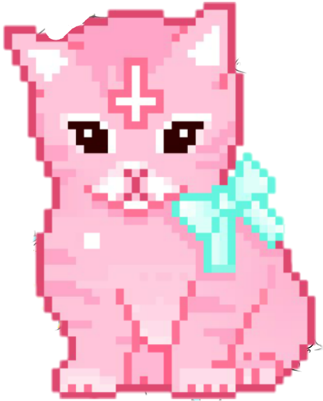 Pink cat Kitten Bead GIF - Cat png download - 464*577 - Free ...