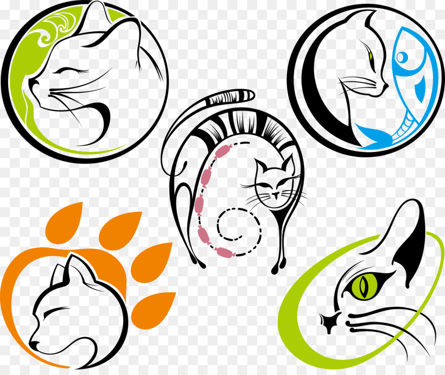 Cat Silhouette Clip art - Hand-painted cat vector material,Hand drawn cat template download png download - 2189*1821 - Free Transparent  png Download.