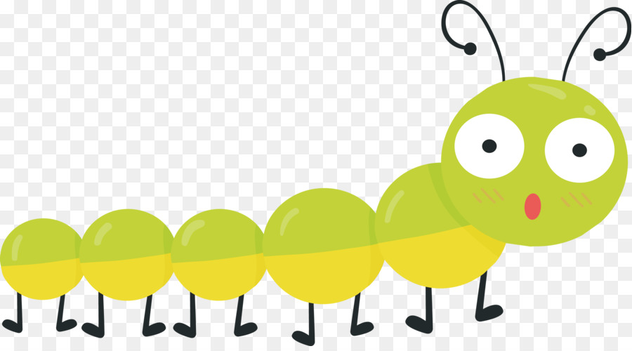 Cartoon Caterpillar - Cartoon spring bug png download - 3340*1831 - Free Transparent  Cartoon png Download.