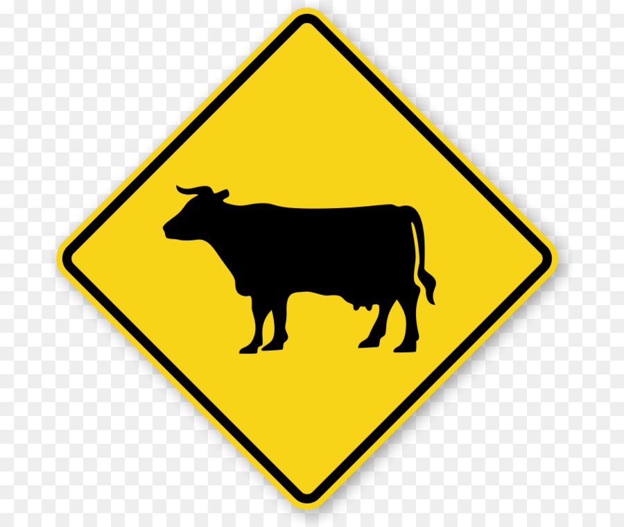 Cattle Pedestrian crossing Warning sign Traffic sign - Cattle Drive Cliparts png download - 760*760 - Free Transparent Cattle png Download.