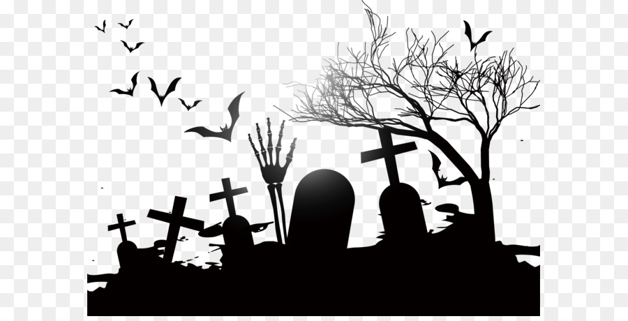cemetery png download - 3283*2290 - Free Transparent The Halloween Tree png Download.