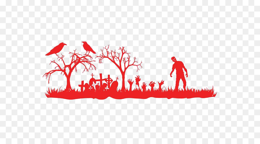 Cemetery Halloween Silhouette Clip art - Cartoon horror grave png download - 700*490 - Free Transparent  png Download.