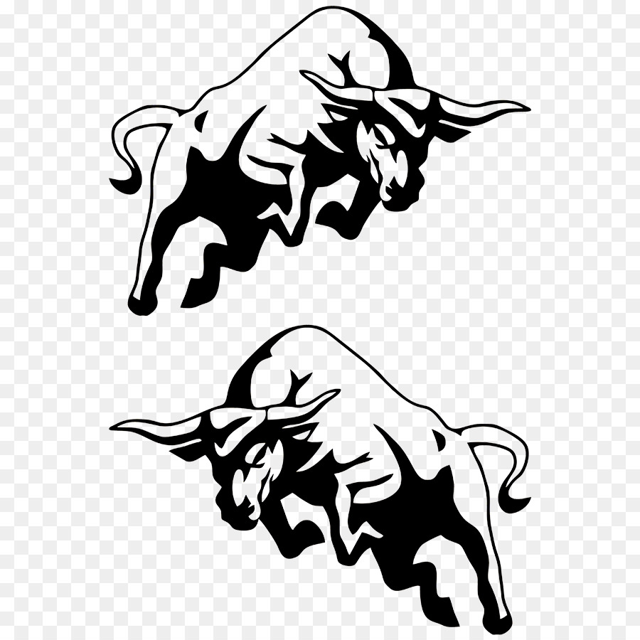 Charging Bull Cattle Clip art - car decals png download - 900*900 - Free Transparent Charging Bull png Download.