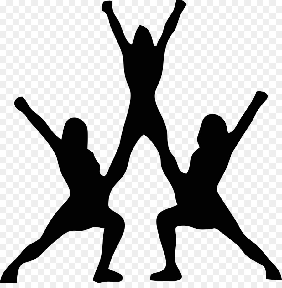 straddle position cheerleading clipart