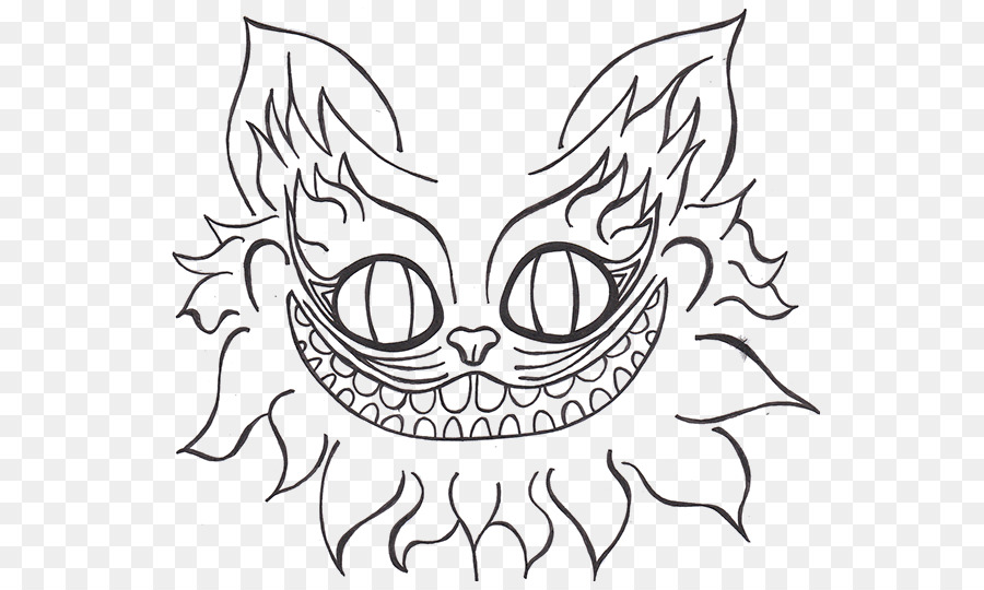 Clip art Cheshire Cat Black and white Drawing - Cat png download - 600*532 - Free Transparent Cheshire Cat png Download.