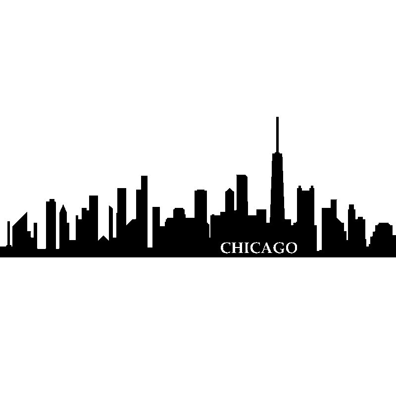 Wall decal Skyline Cloud Gate - chicago city png download - 800*800 ...