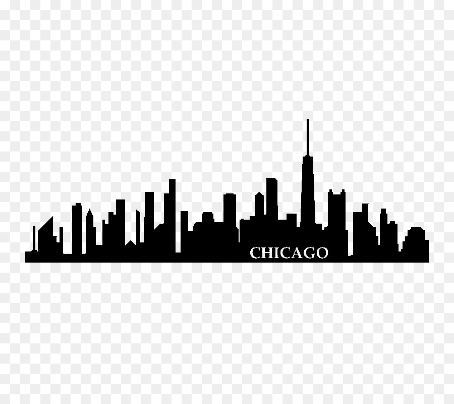 Chicago Skyline Silhouette - city silhouette png download - 512*512 ...