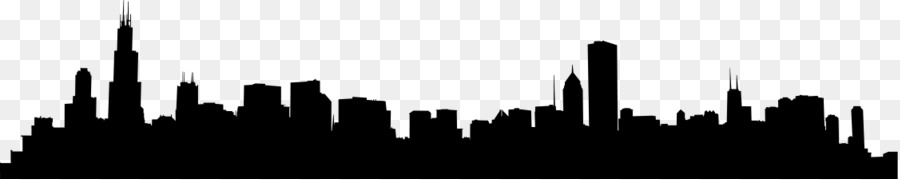 Chicago Skyline - Silhouette png download - 1124*224 - Free Transparent Chicago png Download.
