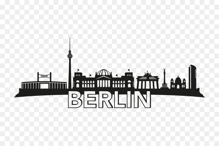 Skyline Fernsehturm Wall decal Olympiastadion Berlin Silhouette - Silhouette png download - 800*600 - Free Transparent Skyline png Download.