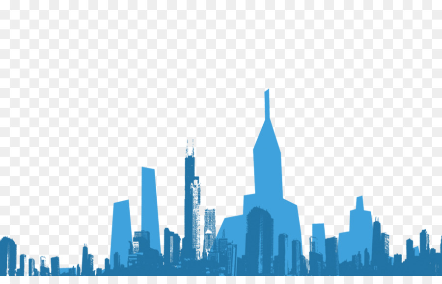Silhouette Blue Skyline - Blue City silhouette png download - 3150*1975 - Free Transparent Silhouette png Download.