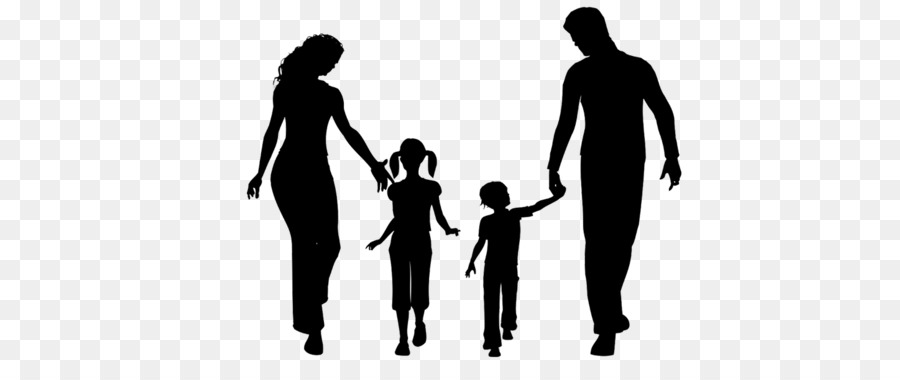 Adult And Child Holding Hands Silhouette