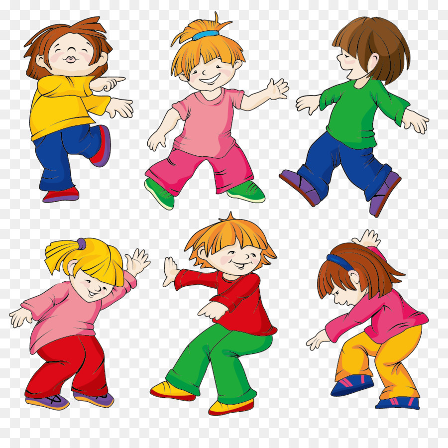 Dance Child Clip art - Six children dance png download - 1000*1000 - Free Transparent Dance png Download.