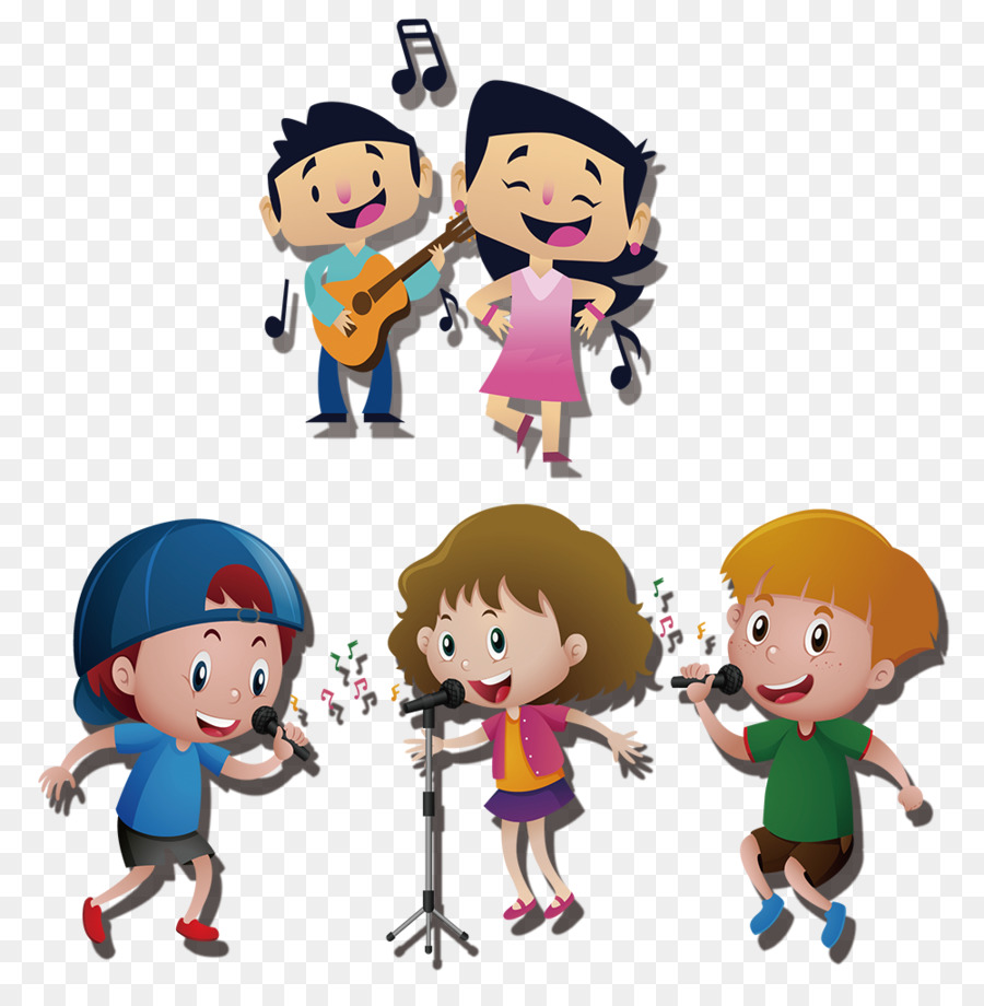 Performance Singing Clip art - Children singing team png download - 1000*1018 - Free Transparent  png Download.