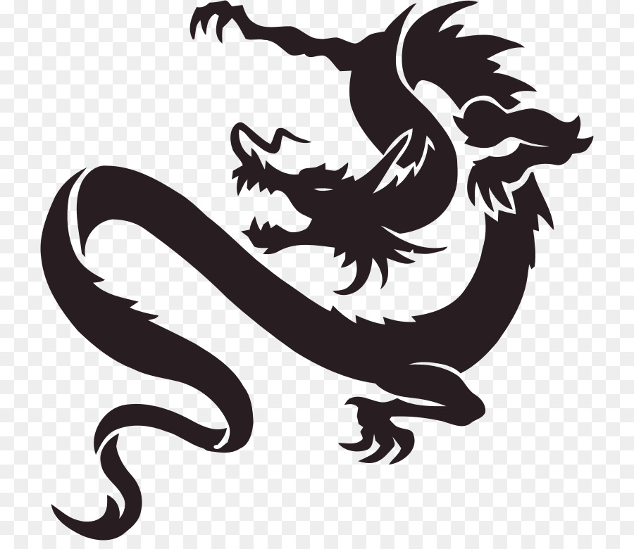 Chinese dragon Silhouette Clip art - dragon png download - 2279*2204 ...