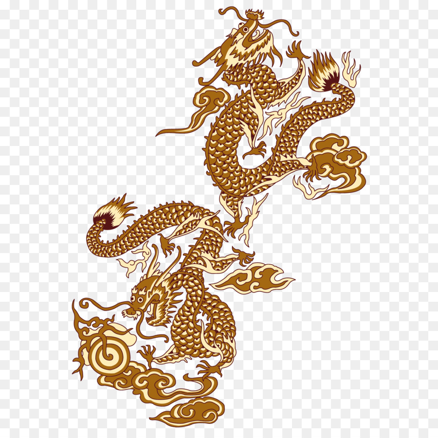 China Chinese dragon - Golden Chinese wind dragon material png download - 1667*1667 - Free Transparent China png Download.