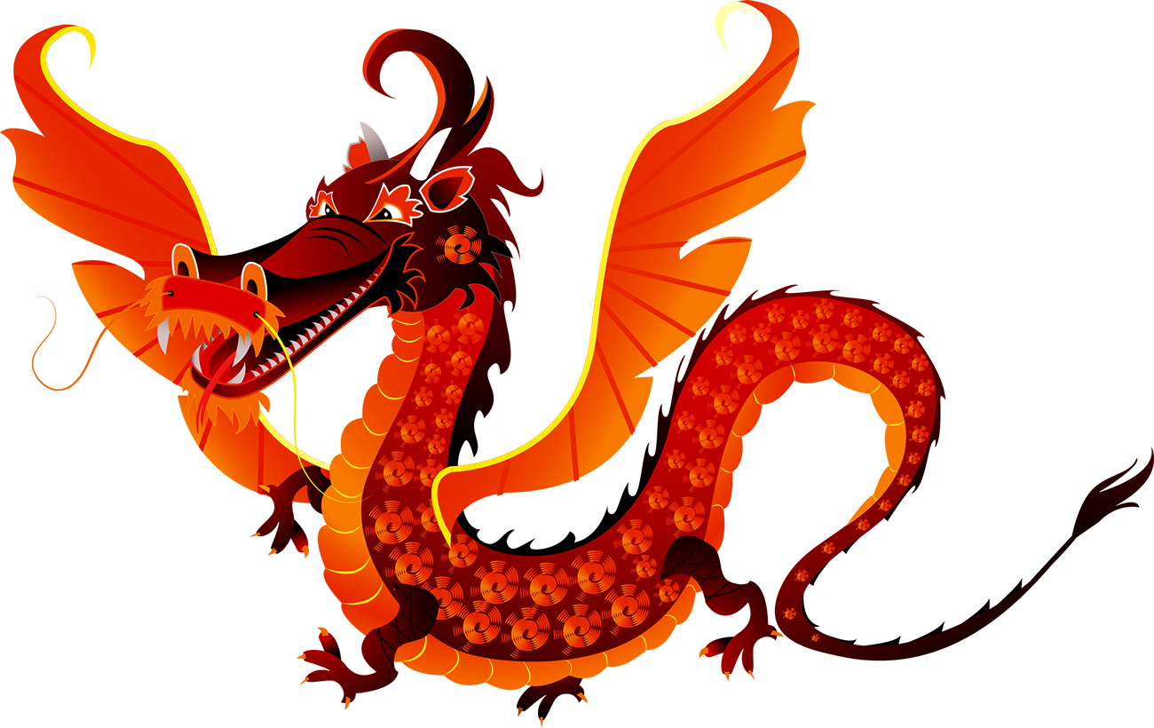 Chinese Dragon Cartoon Illustration - Dragon Png Download - 1300*820 