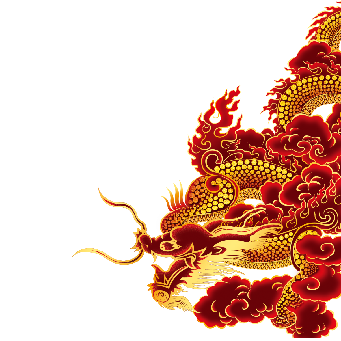 Chinese Dragon Clip Art Silhouette Chinese Dragon Vector Png Download ...