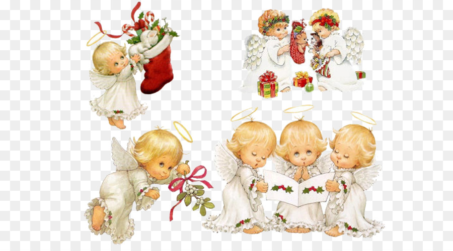 Cherub Christmas Angel Holiday Clip art - Hand-painted angels png download - 650*487 - Free Transparent Cherub png Download.