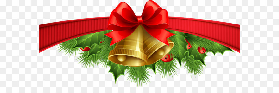 Christmas Bell Santa Claus Clip art - Christmas ribbon PNG image png download - 1280*555 - Free Transparent Christmas  png Download.