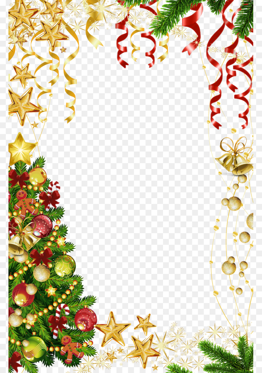 Christmas tree Santa Claus Christmas ornament - Christmas Border Transparent Background png download - 841*1280 - Free Transparent Christmas  png Download.