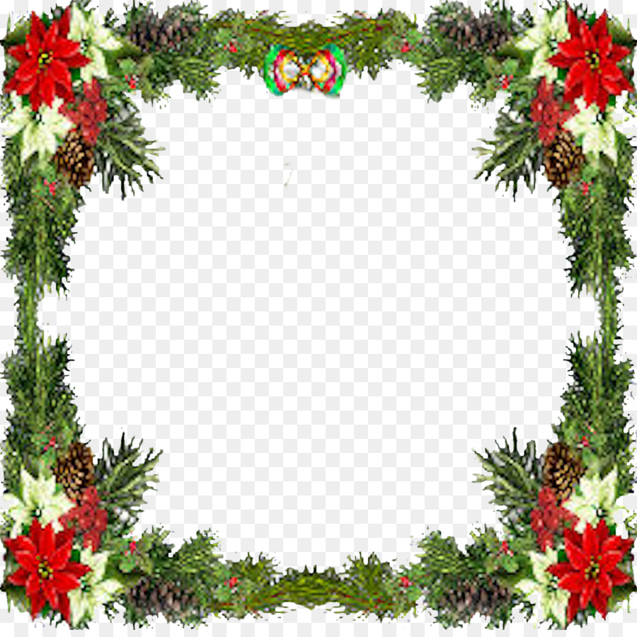 Christmas ornament Picture Frames Clip art - garland frame png download ...