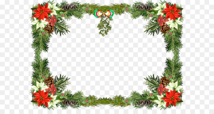 Christmas card Picture frame Clip art - Christmas Frame PNG Picture png download - 650*464 - Free Transparent Christmas  png Download.