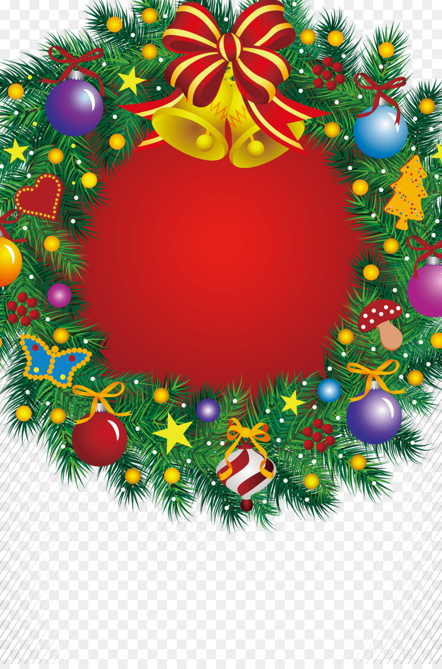 Christmas Wreath Clip art - Creative Christmas png download - 1920*2880 - Free Transparent Christmas  png Download.