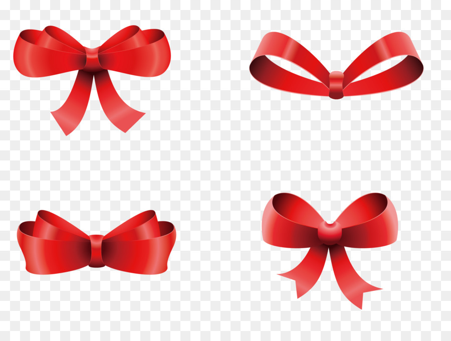 Christmas Ribbon Clip art - Vector red bow material png download - 2502*1855 - Free Transparent Christmas  png Download.