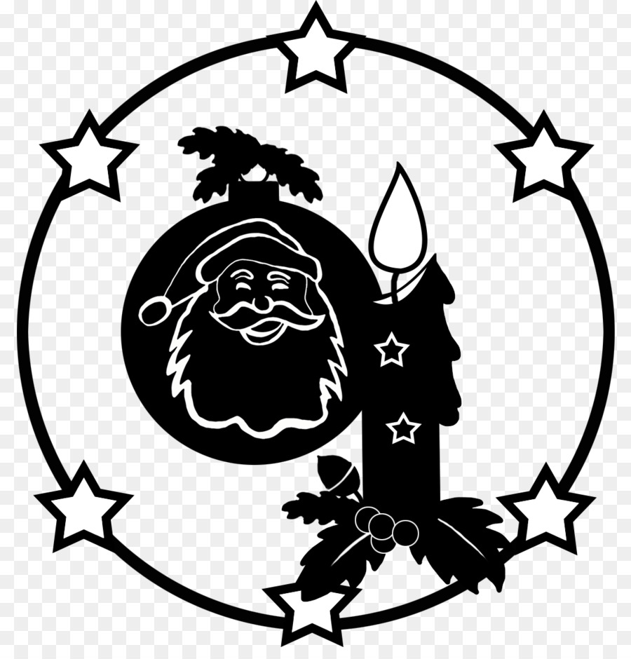 Silhouette Clip art Drawing Christmas Day Santa Claus - salutation ornament png download - 1122*1151 - Free Transparent Silhouette png Download.