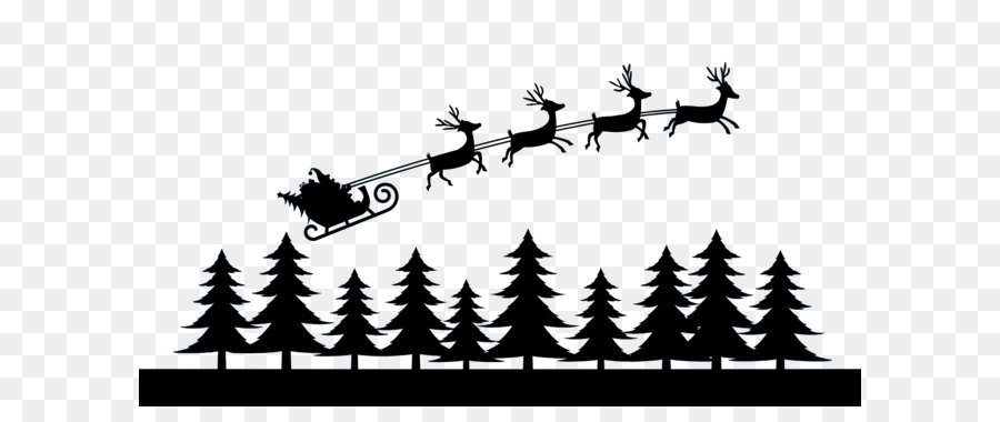 Reindeer pull a cart png download - 1920*1080 - Free Transparent Santa Claus png Download.