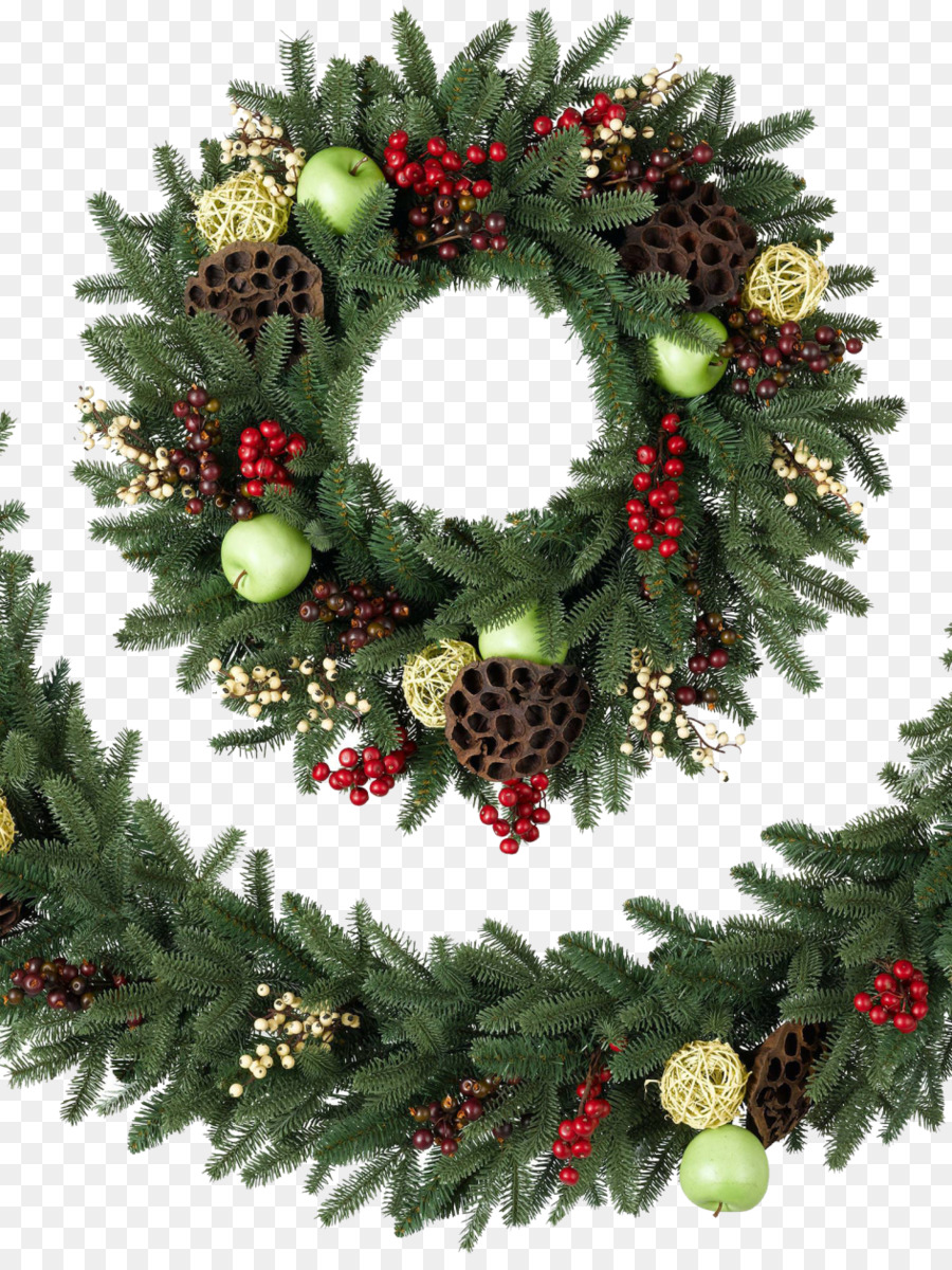 Christmas Wreaths Clip art Portable Network Graphics Christmas Day - garland png download - 944*1245 - Free Transparent Christmas Wreaths png Download.