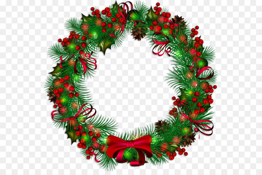 Christmas Wreaths Santa Claus Christmas Day Clip art - santa claus png download - 600*588 - Free Transparent Christmas Wreaths png Download.