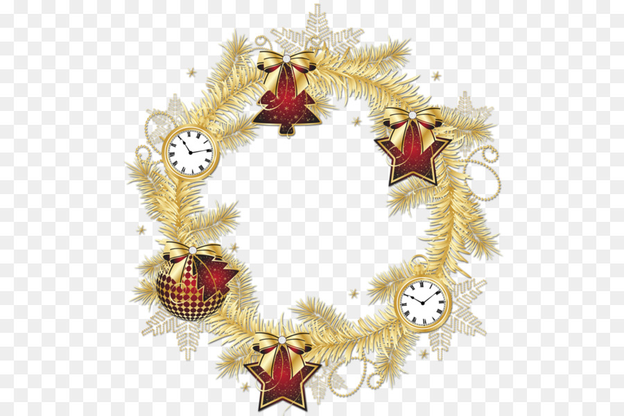 Christmas Garland Wreath Clip art - christmas png download - 600*600 - Free Transparent Christmas  png Download.