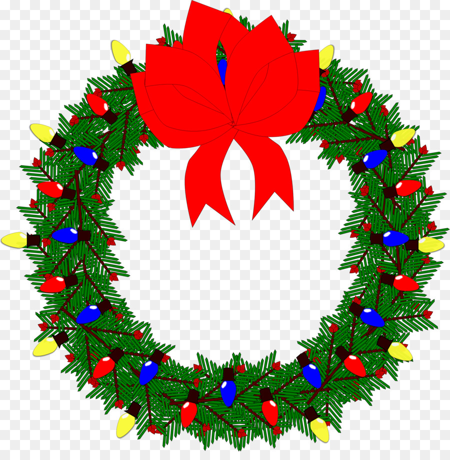 Christmas Wreath Garland Clip art - wreath png download - 2380*2388 - Free Transparent Christmas  png Download.