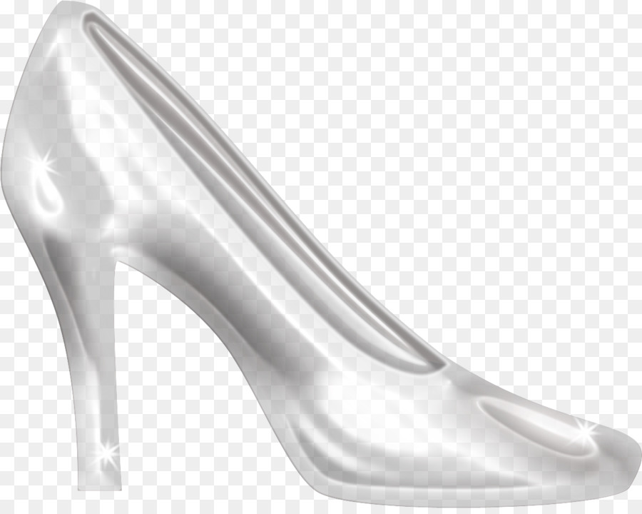 Slipper Cinderella High-heeled footwear Shoe - White transparent high heels material free to pull png download - 1214*960 - Free Transparent Slipper png Download.