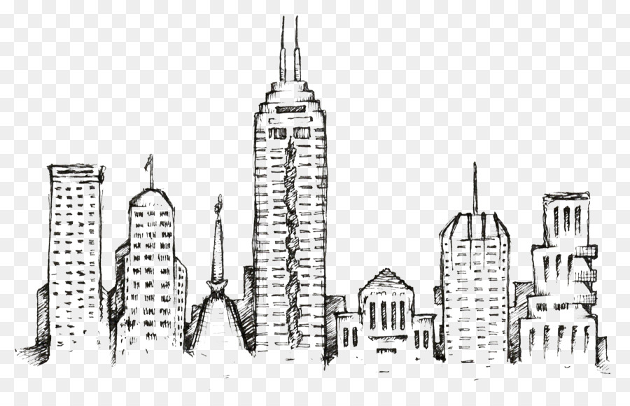 Skyline Drawing Indianapolis City Line art - city png download - 881*561 - Free Transparent Skyline png Download.