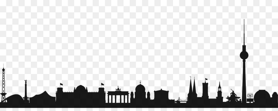Berlin Skyline Silhouette Drawing Clip art - imprinted png download - 1920*747 - Free Transparent Berlin png Download.