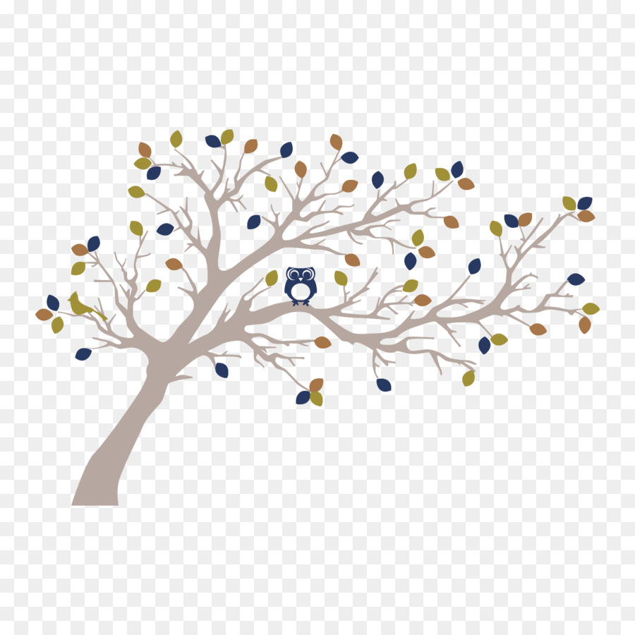 Tree Silhouette Branch Clip art - Wall painting png download - 1875*1875 - Free Transparent Tree png Download.