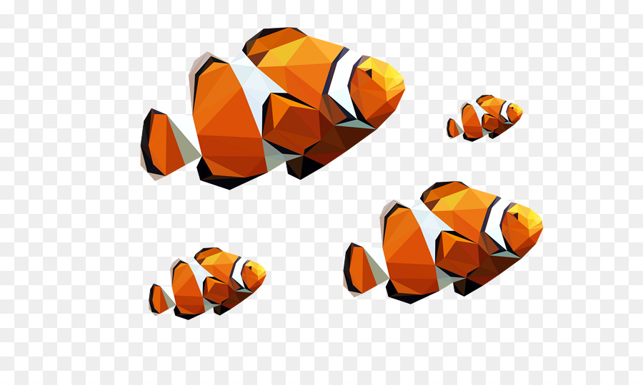 Computer graphics Polygon - Clown fish mosaic morphing png download - 658*526 - Free Transparent Computer Graphics png Download.