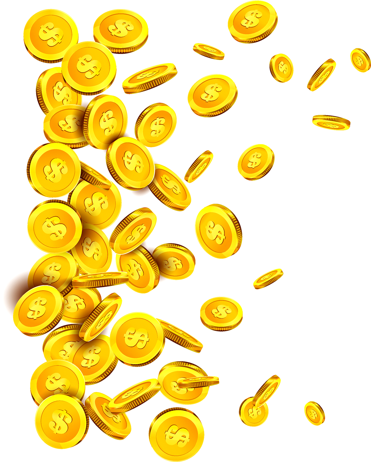 Gold coin Money - Floating coins png download - 1300*1618 - Free ...