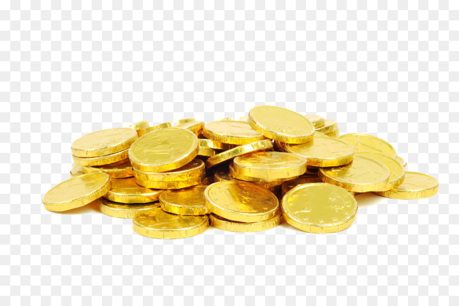 Chocolate coin Gold coin Christmas - Pile of gold coins png download - 1000*664 - Free Transparent Coin png Download.