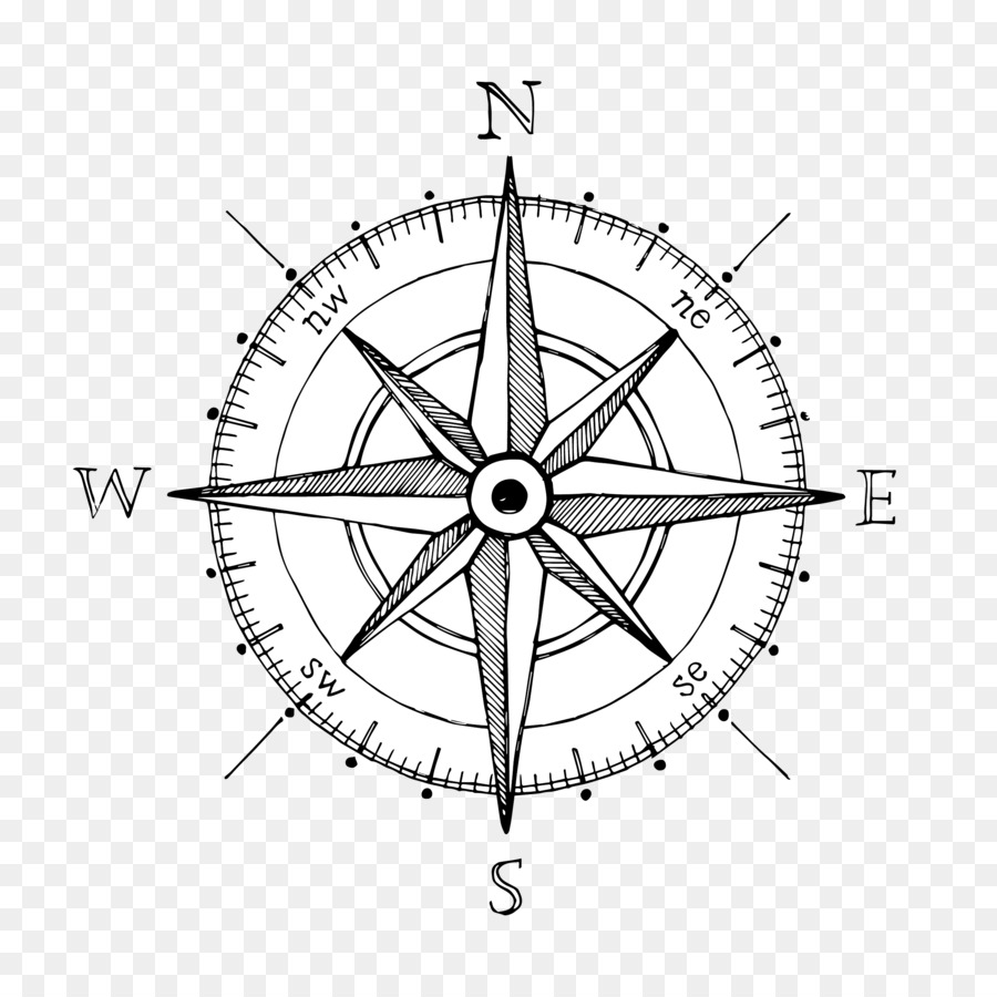 Compass rose Drawing Hand compass - compass png download - 2400*2400 - Free Transparent Compass png Download.