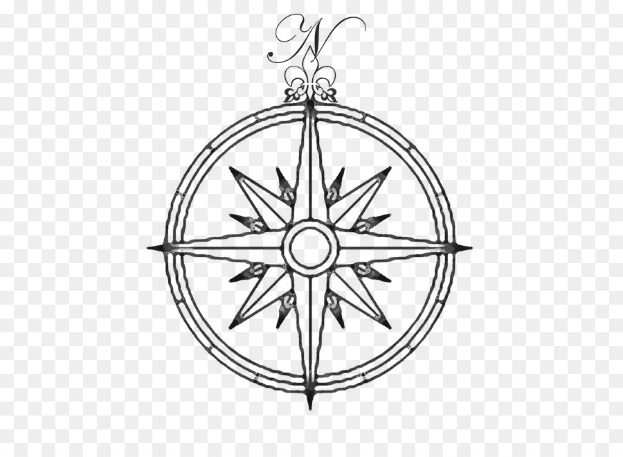 Compass rose Wind rose Drawing - compass png download - 600*660 - Free Transparent Compass Rose png Download.