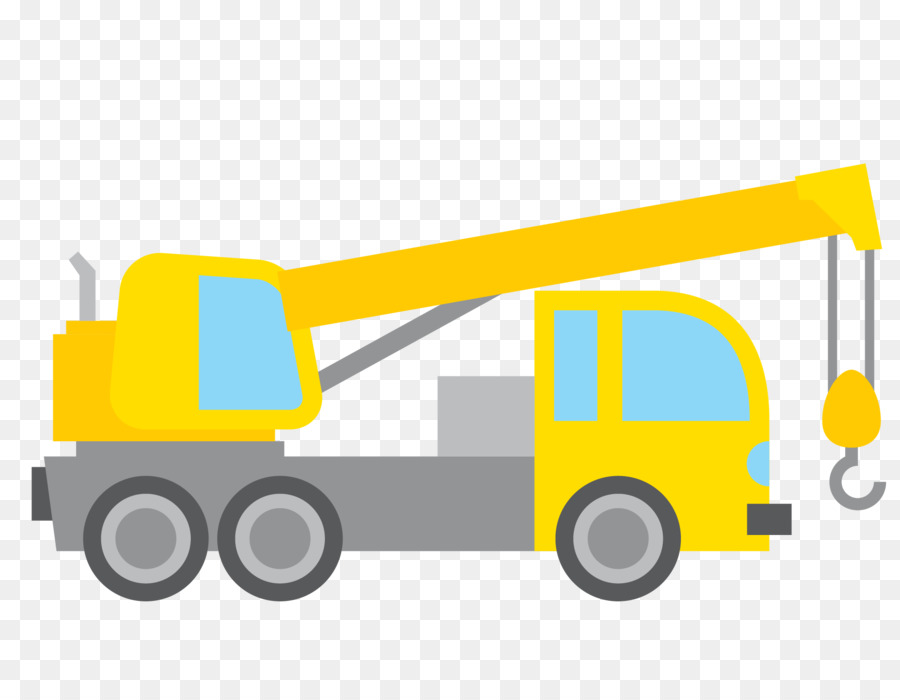 Car Heavy equipment Vehicle Clip art - Vector Yellow Crane png download - 1939*1500 - Free Transparent Car png Download.