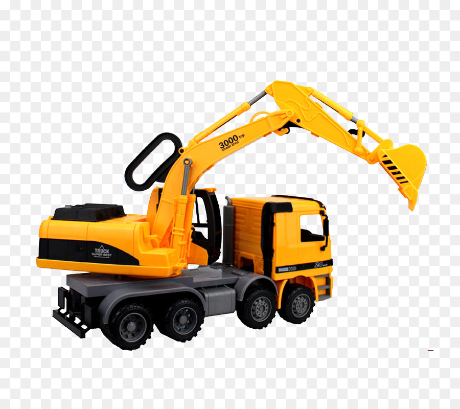 Car Crane Excavator Machine Toy - Toy excavator png download - 796*798 - Free Transparent Car png Download.