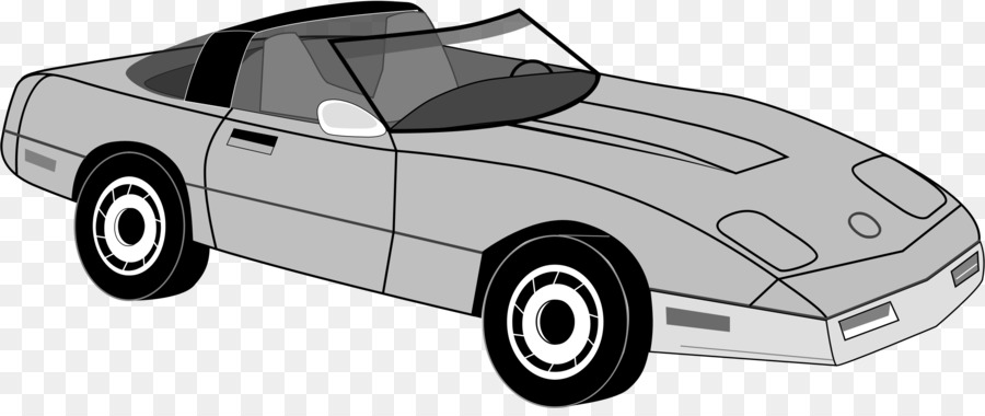 Sports car Chevrolet Corvette Line art Clip art - cartoon car png download - 2371*982 - Free Transparent Car png Download.
