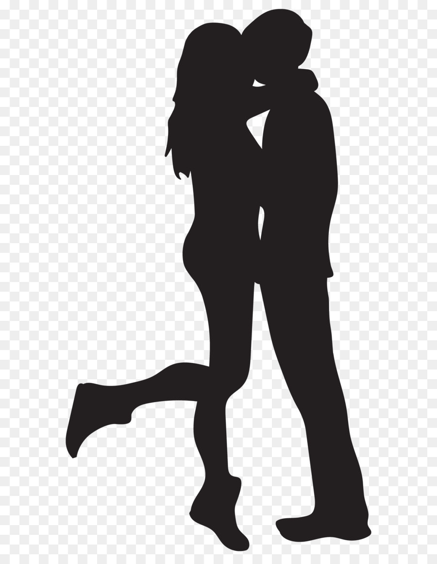 Clip art - Kissing Couple Silhouettes PNG Clipart Image png download - 3559*6308 - Free Transparent  png Download.